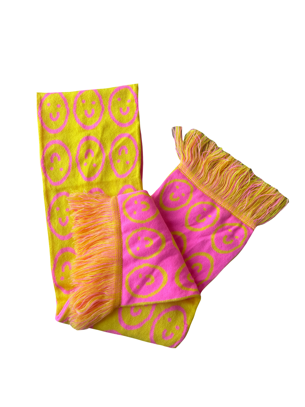 SMILEY SCARF YELLOW/PINK