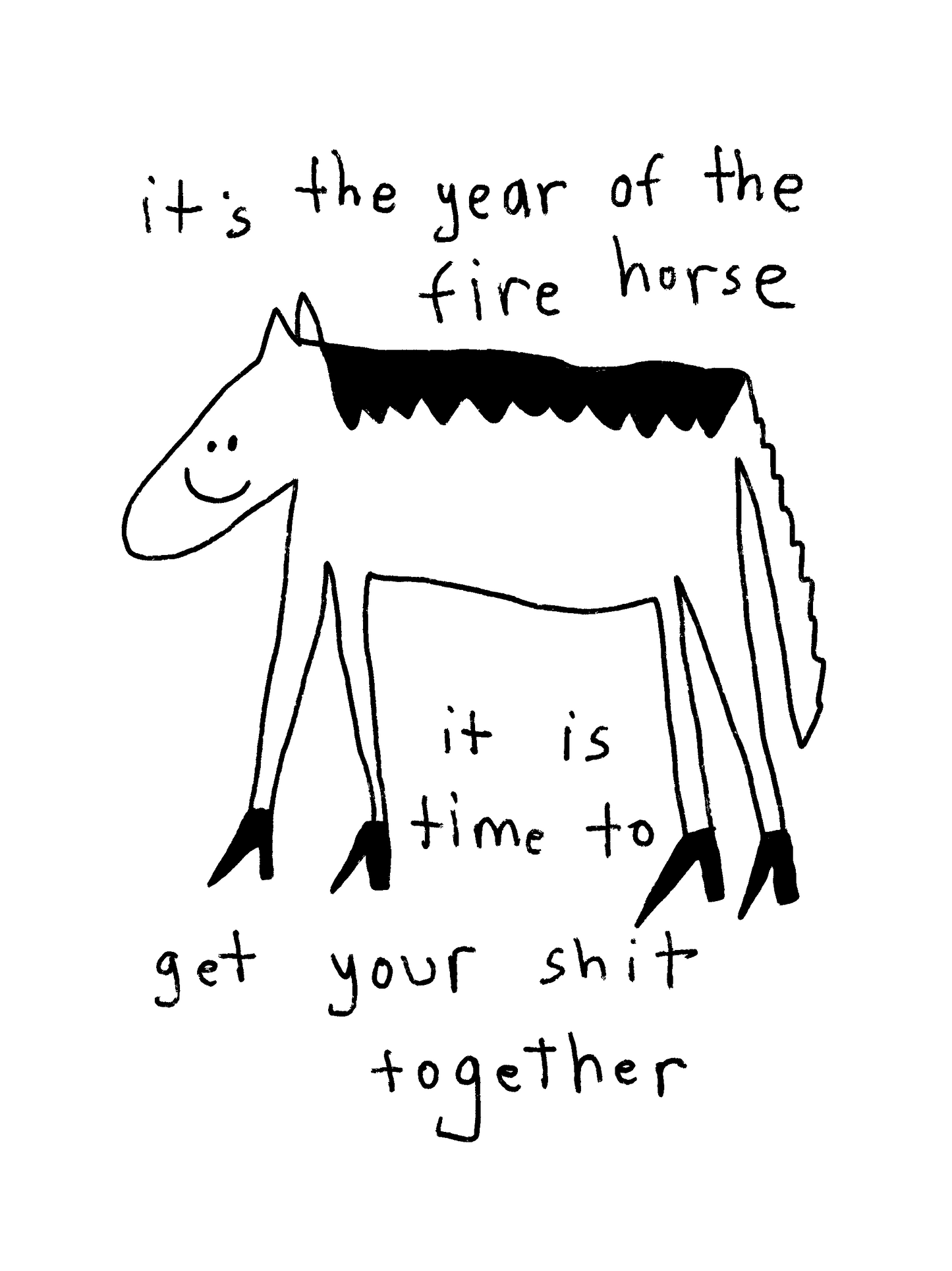 -FIRE HORSE PRINT-