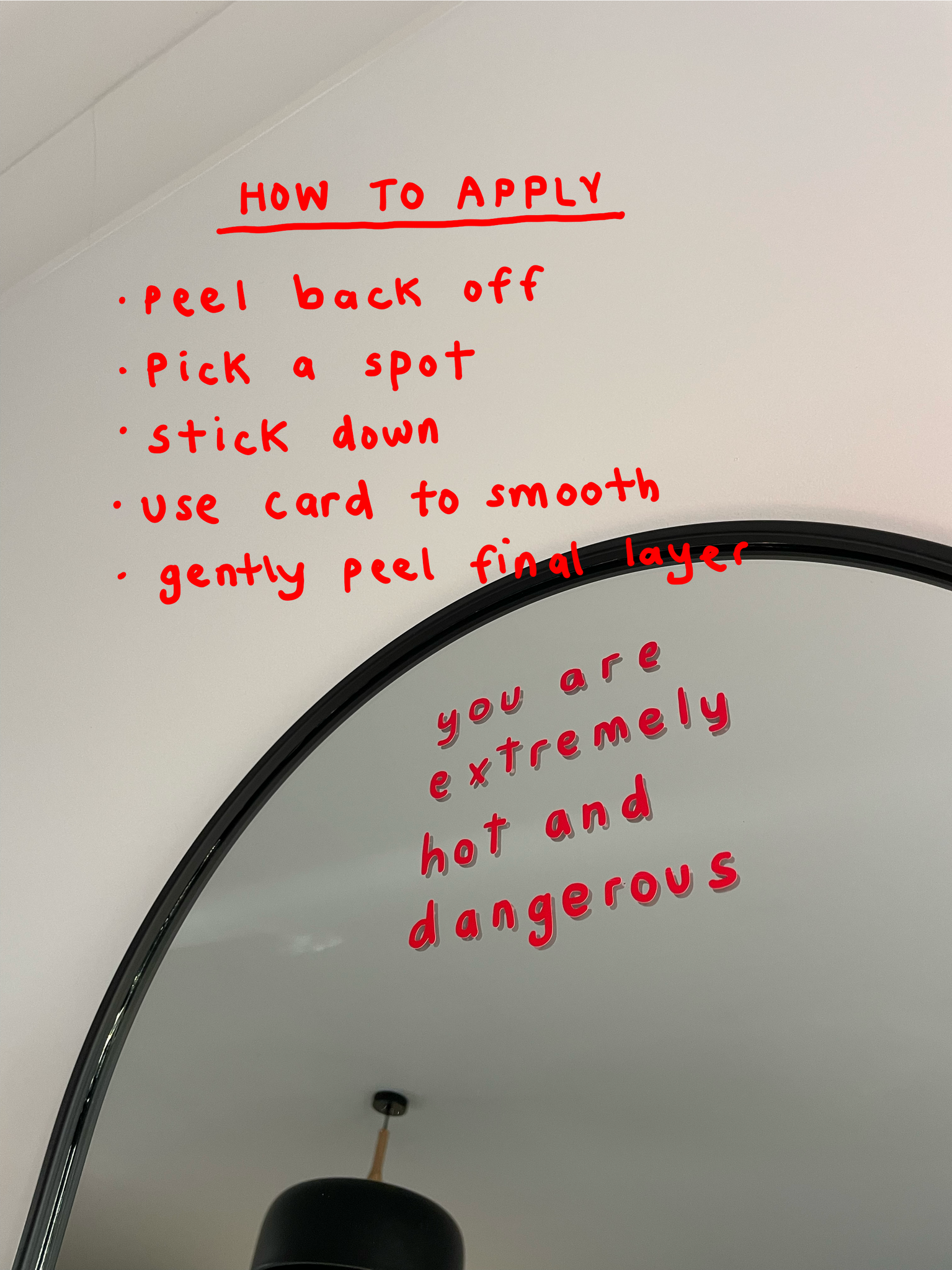 HOT AND DANGEROUS (mirror sticker)