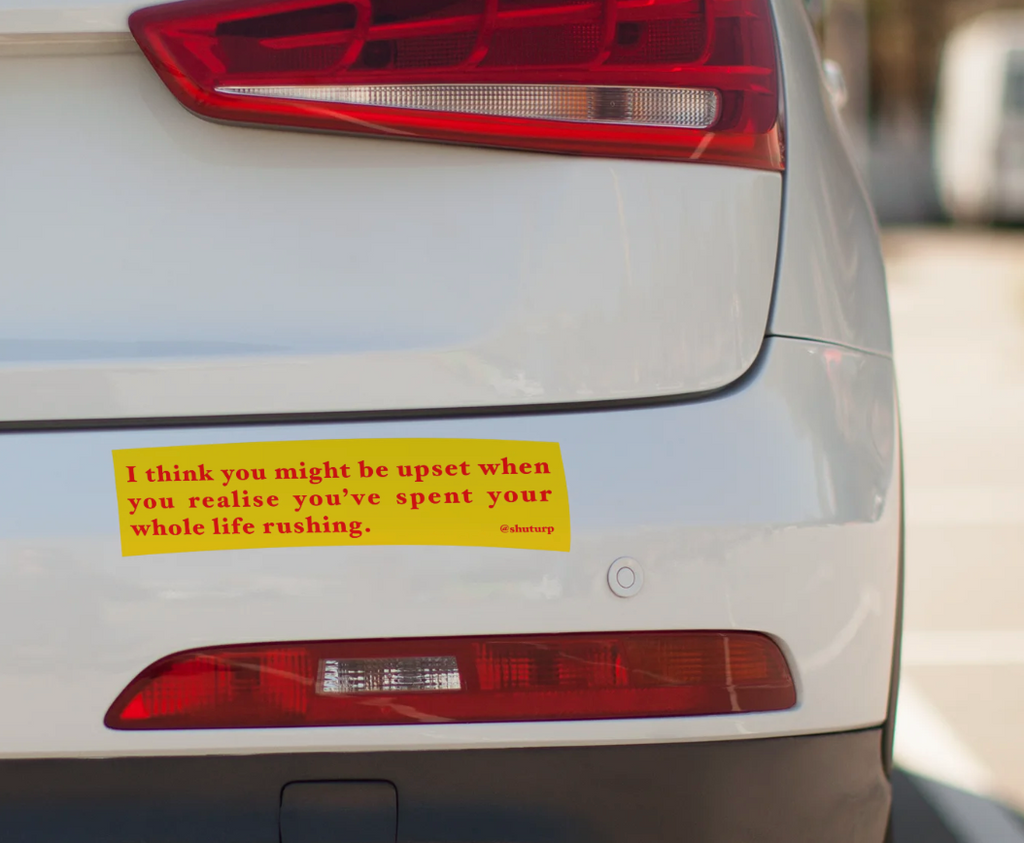 RUSHING BUMPER STICKER